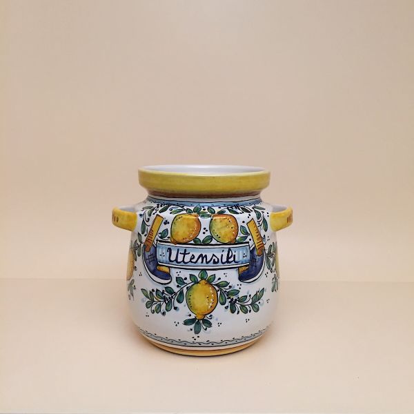 UTENSIL HOLDER WITH HANDLES, CM.18H, LIMONCINI